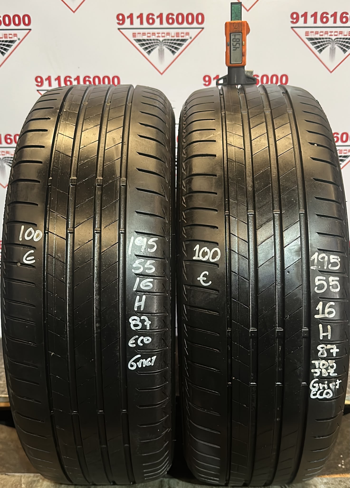 BRIDGESTONE TURANZA USADO ECONOMICO  195/55 R16 87 H